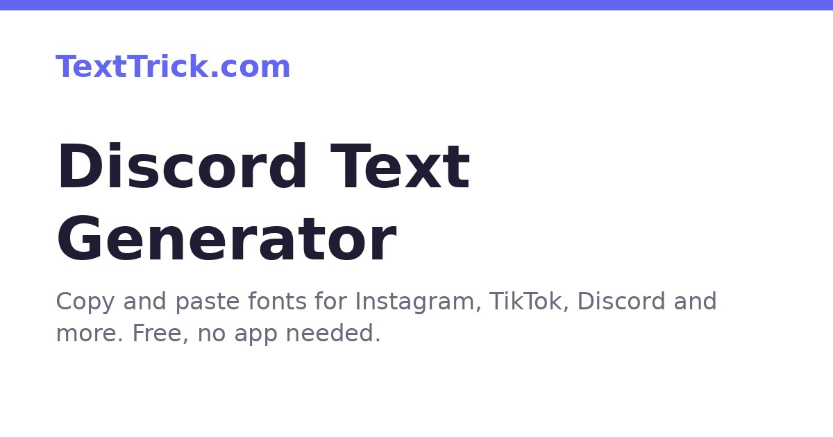 Discord Text Generator - Fonts, Colors & Markdown for Discord ...